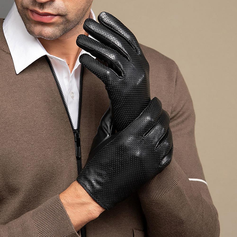 Leather Driving Glove - Rękawiczki z prawdziwej skóry dla mężczyzn