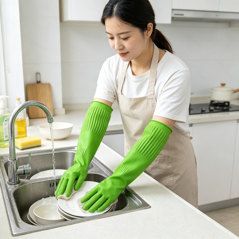 1 para, wydłużone rękawice sil – Rubber Glove Cleaning recenzja i cena